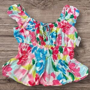 NWT’s Old Navy Pastel Floral Blouse size small